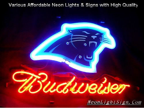 Carolina Panthers Neon Lamp Sign 20"x16" Bar Light Beer Glass Windows Display 