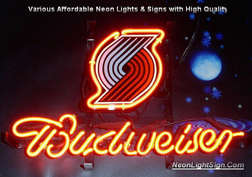 NBA Portland Trailblazers Budweiser Beer Bar Neon Light Sign