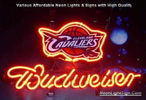 NBA Cleveland Cavaliers Budweiser Beer Bar Neon Light Sign