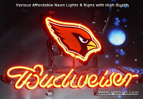 NFL Arizona Cardinals  Budweiser Beer Bar Neon Light Sign