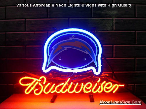 NFL  San Diego Chargers  Budweiser Beer Bar Neon Light Sign