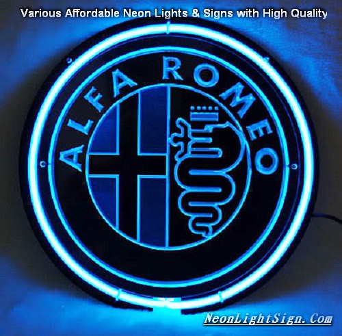 Alfa Romeo LOGO Autos Car 3D Beer Bar Neon Light Sign