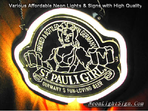 Saint St.Pauli Girl Bottle 3D Beer Bar Neon Light Sign