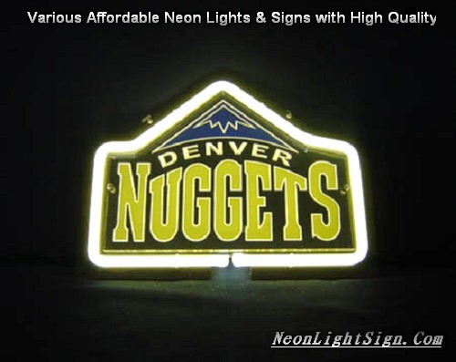 NBA DENVER NUCCETS 3D Beer Bar Neon Light Sign