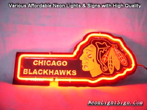 NHL CHICAGO BLACKHAWKS 3D Beer Bar Neon Light Sign