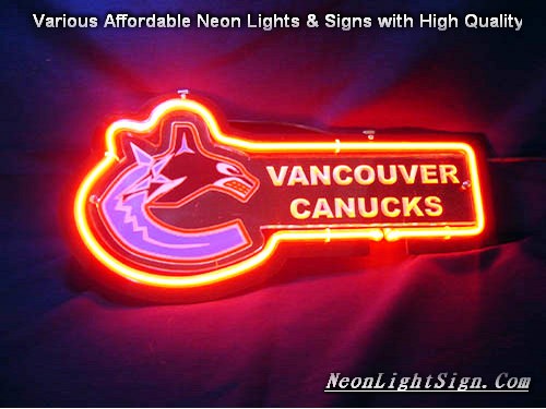 NHL VANCOUVER CANUCKS 3D Beer Bar Neon Light Sign