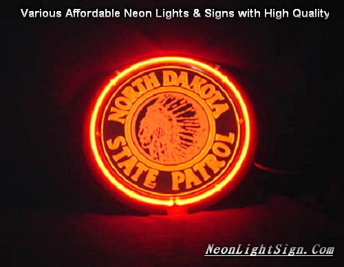 NORTH DAKOTA STATE PATROL 3D Beer Bar Neon Light Sign