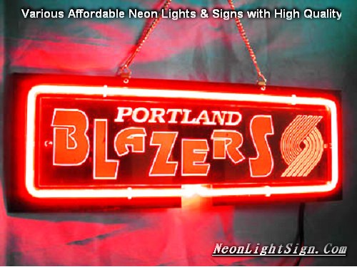 NBA Portland Blazers 3D Beer Bar Neon Light Sign