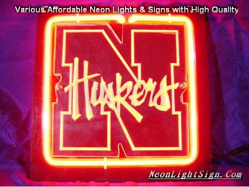NCAA NEBRASKA CORNHUSKERS 3D Beer Bar Neon Light Sign