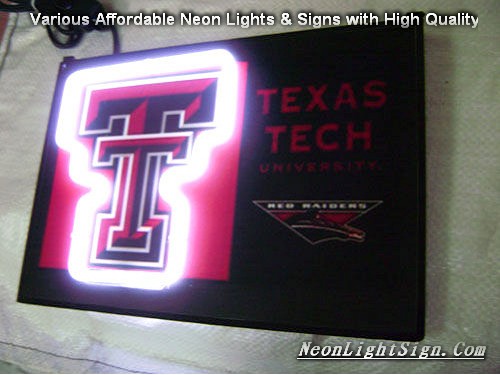 NCAA TEXAS TECH RED RAIDERS 3D Beer Bar Neon Light Sign