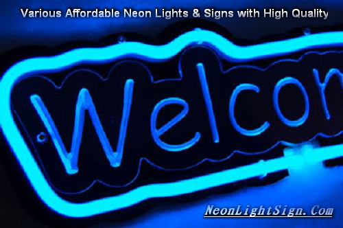 Welcome 3D Beer Bar Neon Light Sign
