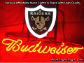 NFL Oakland Raiders Budweiser Beer Bar Neon Light Sign