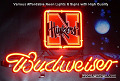 NFL NEBRASKA HUSKERS Budweiser Beer Bar Neon Light Sign