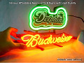 NFL  Miami Dolphins  Budweiser Beer Bar Neon Light Sign