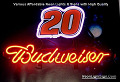 NASCAR #20 DALE Budweiser Beer Bar Neon Light Sign