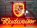 PORSCHE Budweiser Beer Bar Neon Light Sign