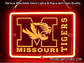 NCAA Missouri TIGERS 3D Beer Bar Neon Light Sign