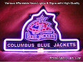 NHL COLUMBUS BLUE JACKETS 3D Beer Bar Neon Light Sign